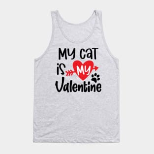 My Cat is My Valentine Tank Top